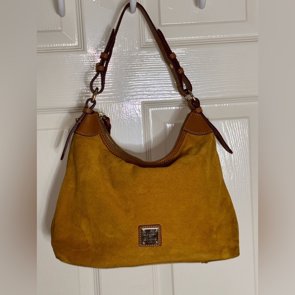 Dooney And Bourke Leather Shoulder Bag, Handbag Mustard - Picture 3 of 16